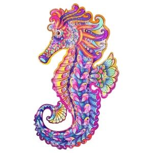 Seahorse Rare 3-D brain Wooden jigsaw puzzle new unopened
